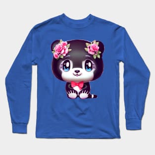 Cute kawaii panda bear Long Sleeve T-Shirt